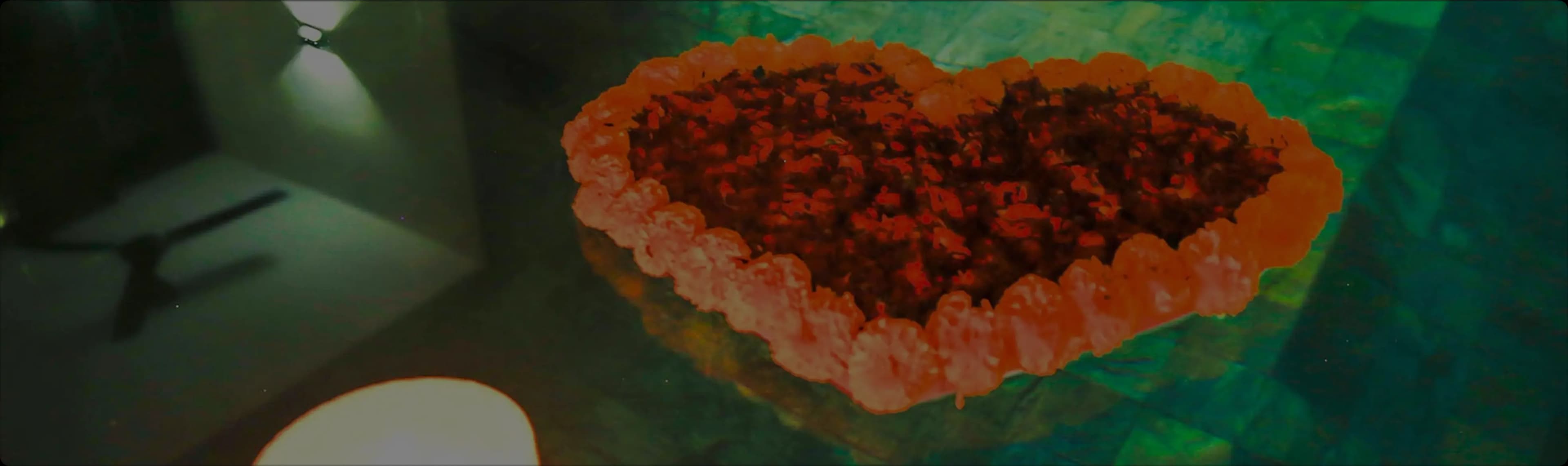 Pool with lovely flower decoration